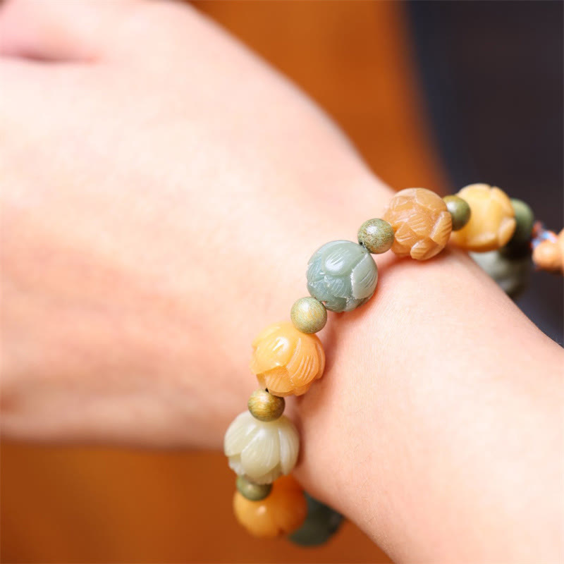 KarmaRipple's Bodhi Seed Lotus Green Sandalwood Wisdom Balance Bracelet p8