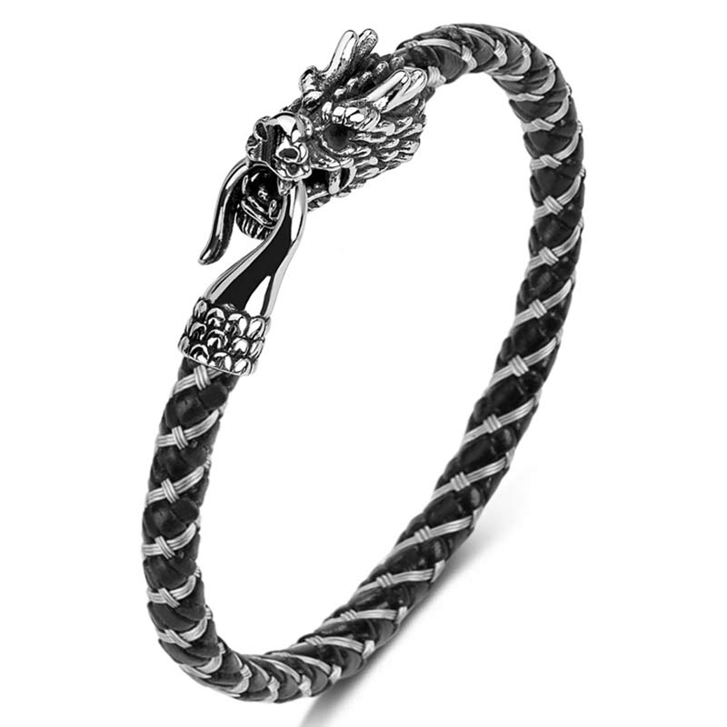 KarmaRipple's Dragon Titanium Steel Protection Fortune Bracelet p31