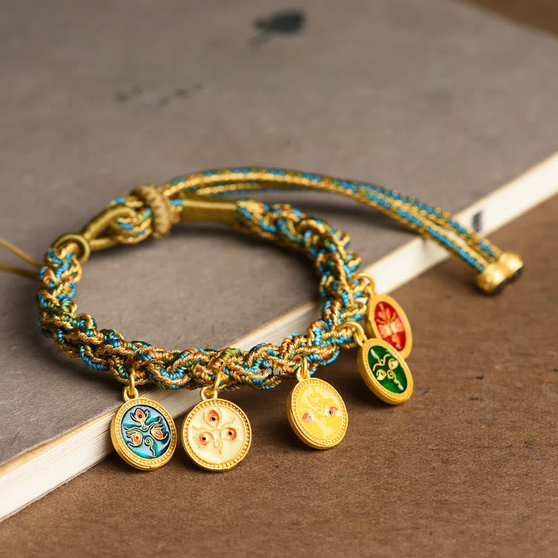 KarmaRipple's Tibetan Five God Of Wealth Fortune Handcrafted Braid String Bracelet p1