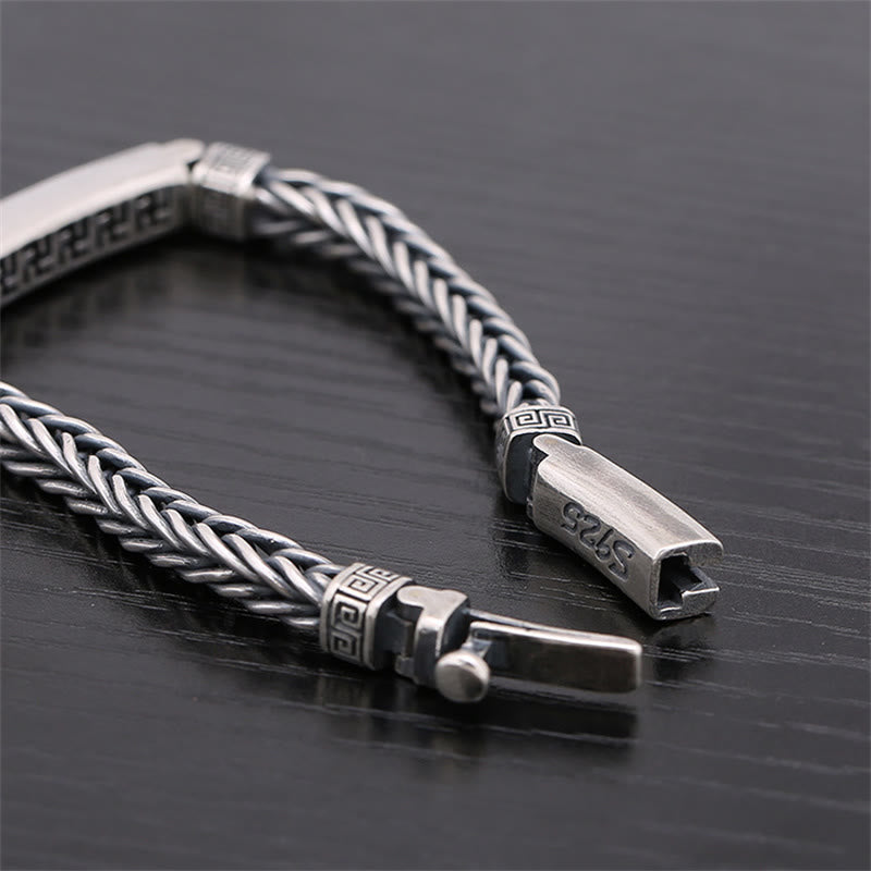 KarmaRipple's Swastika Pattern Engraved Fortune Bracelet p5