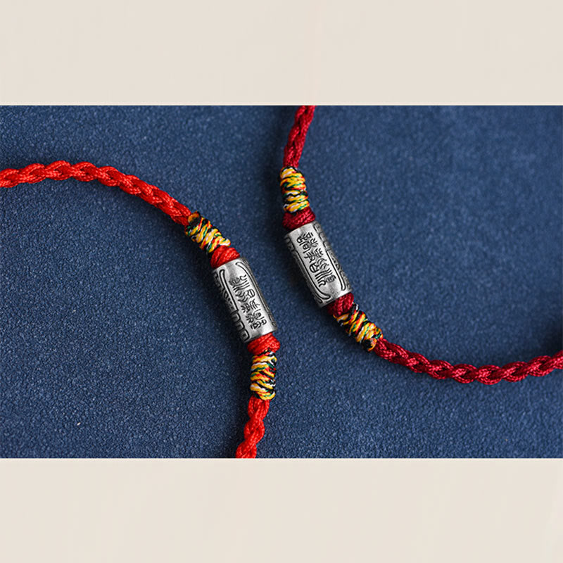 KarmaRipple's Handcrafted 925 Sterling Silver Everything Goes Well Design Protection Strength Bracelet Anklet ( p25
