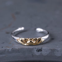 Bague « Nouveau départ » en argent sterling 925, motif fleur de lotus, de KarmaRipple