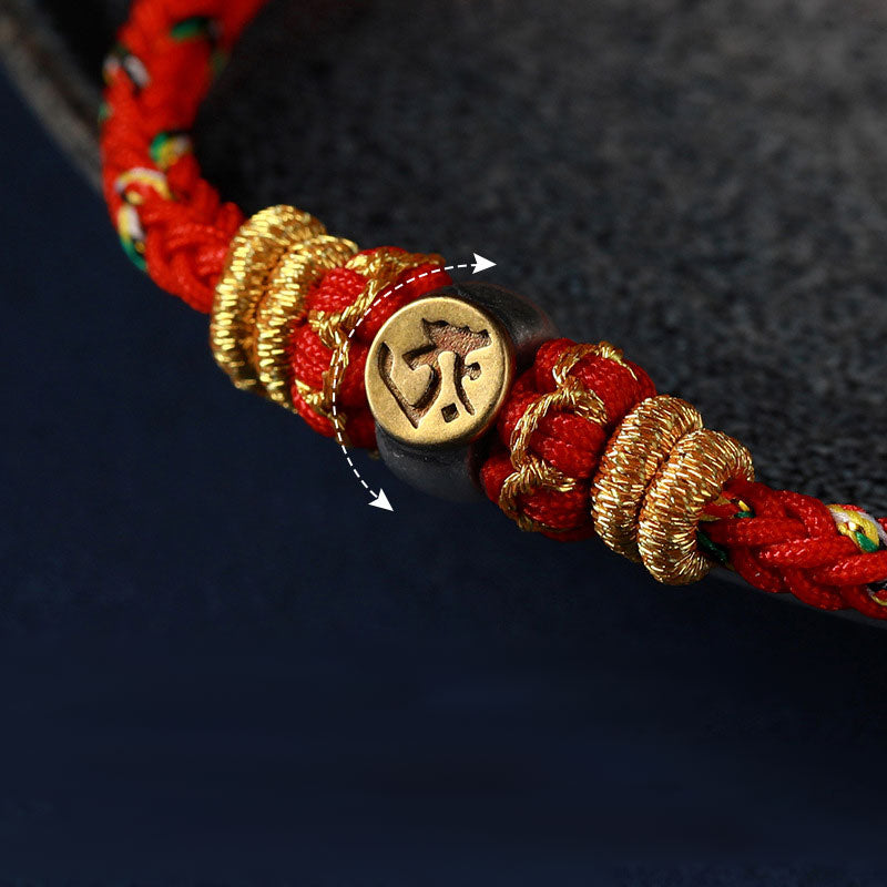 KarmaRipple's Chinese Zodiac Natal Buddha Silver Fortune Woven String Bracelet p7