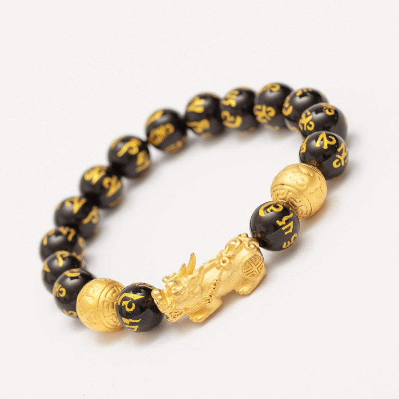 KarmaRipple's Feng Shui PiXiu Obsidian Attract Wealth Bracelet p10
