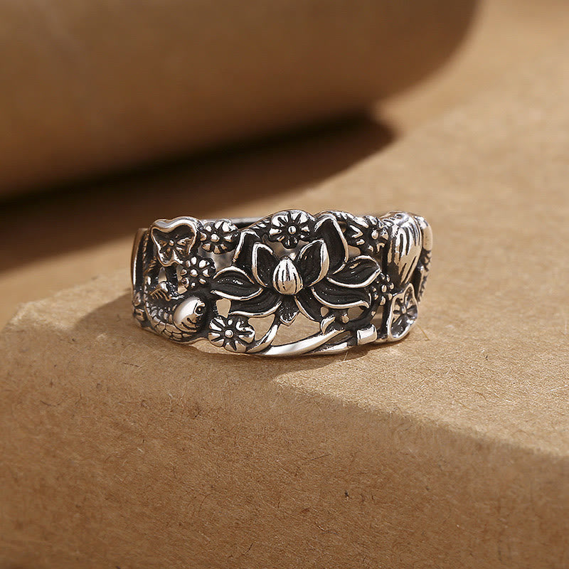 KarmaRipple's Lotus Symbol Koi Fish Enlightenment Ring p3