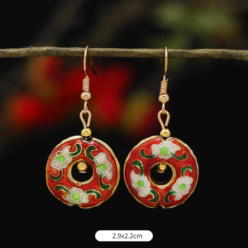 KarmaRipple's Lotus Butterfly Flower Alloy Bronze Enlightenment Drop Earrings p16