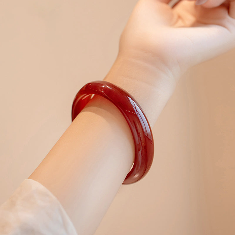 KarmaRipple's Authentic Red Agate Confidence Bracelet Bangle p3