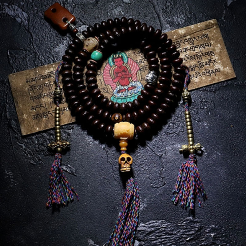KarmaRipple's Tibet 108 Mala Beadwork Purple Bodhi Seed Bagua Vajra Auspiciousness Bracelet p2