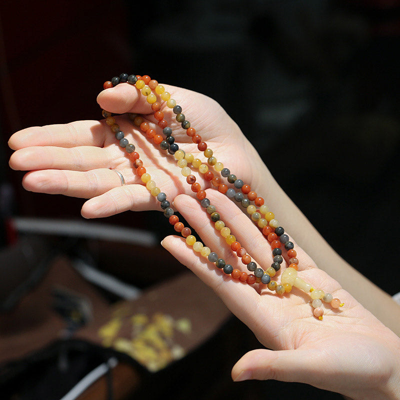 KarmaRipple's 108 Beadwork Authentic Red Agate Mala Protection Bracelet p6