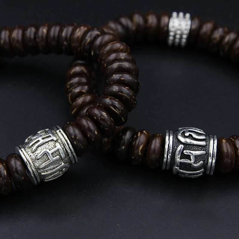 KarmaRipple's Authentic Tibetan Coconut Shell Om Mani Padme Hum Positive Bracelet p26