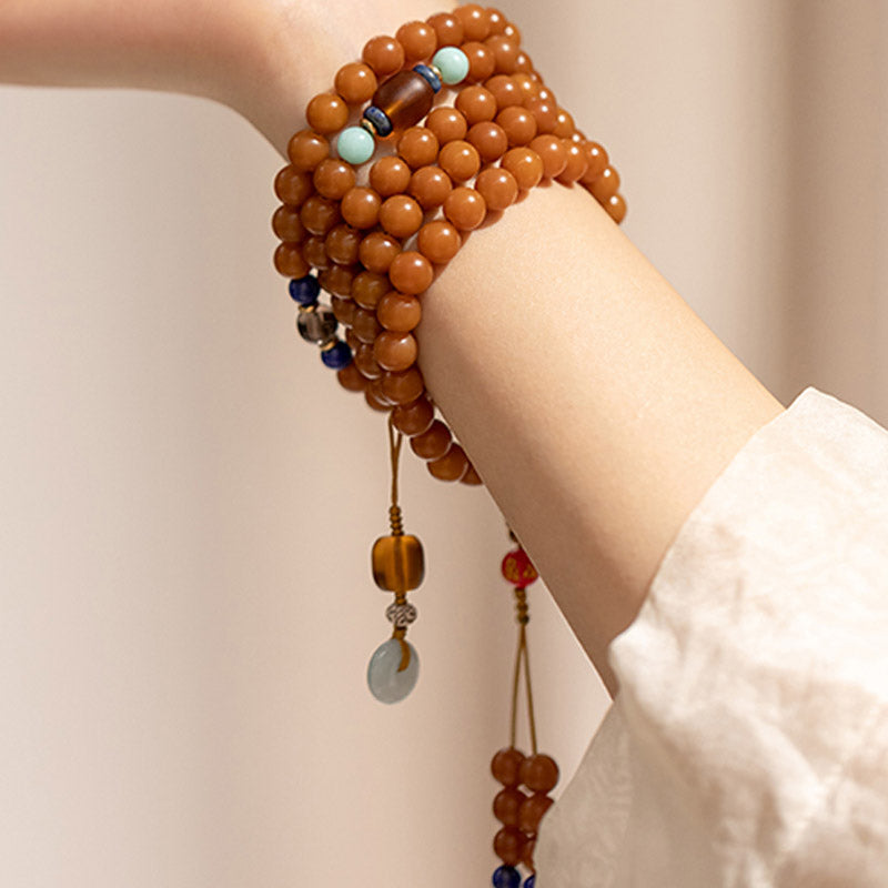 KarmaRipple's 108 Beadwork Bodhi Seed Blessing Meditation Bracelet Mala p8