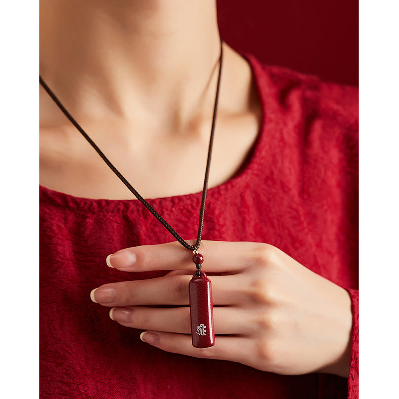 KarmaRipple's Chinese Zodiac Natal Buddha Cinnabar Amulet Protection String Pendant Necklace p23