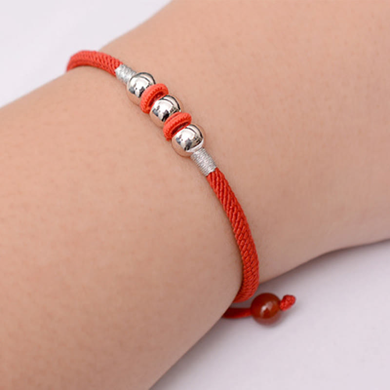 KarmaRipple's 925 Sterling Silver Fortunate Bead Protection Red String Bracelet p6