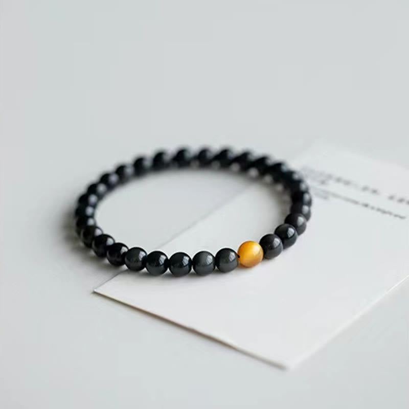 KarmaRipple's Authentic Rainbow Obsidian Tiger Eye Positive Love Bracelet p5