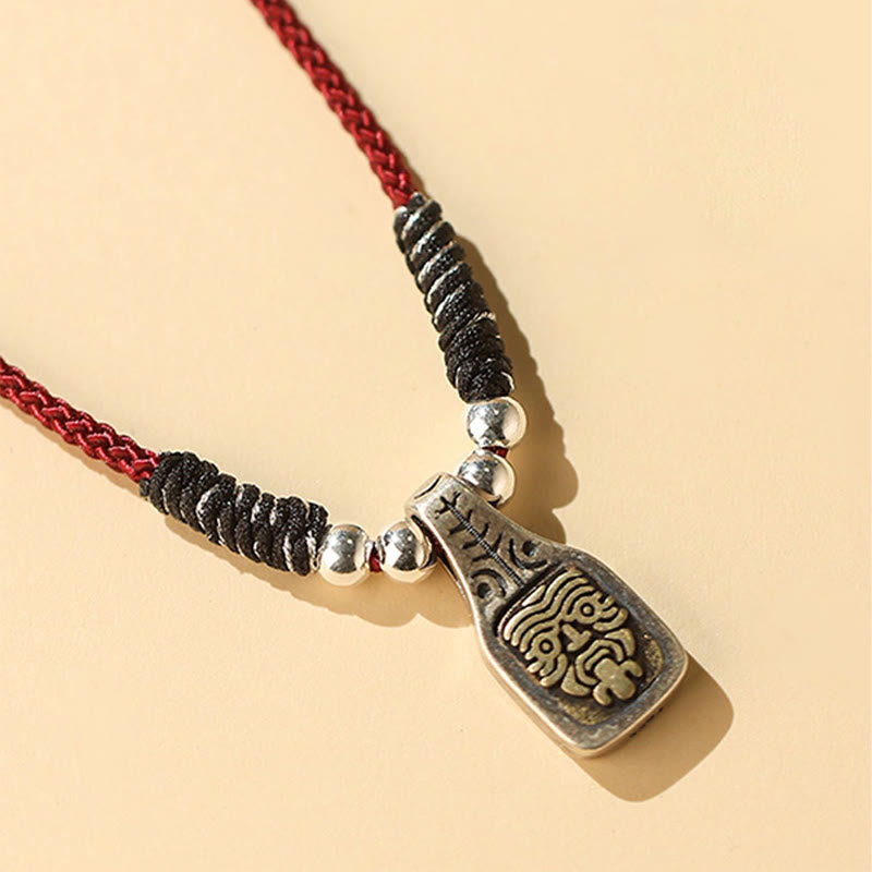 KarmaRipple's Tibetan 925 Sterling Silver Zakiram Goddess of Wealth Protection Rope Pendant Necklace p4