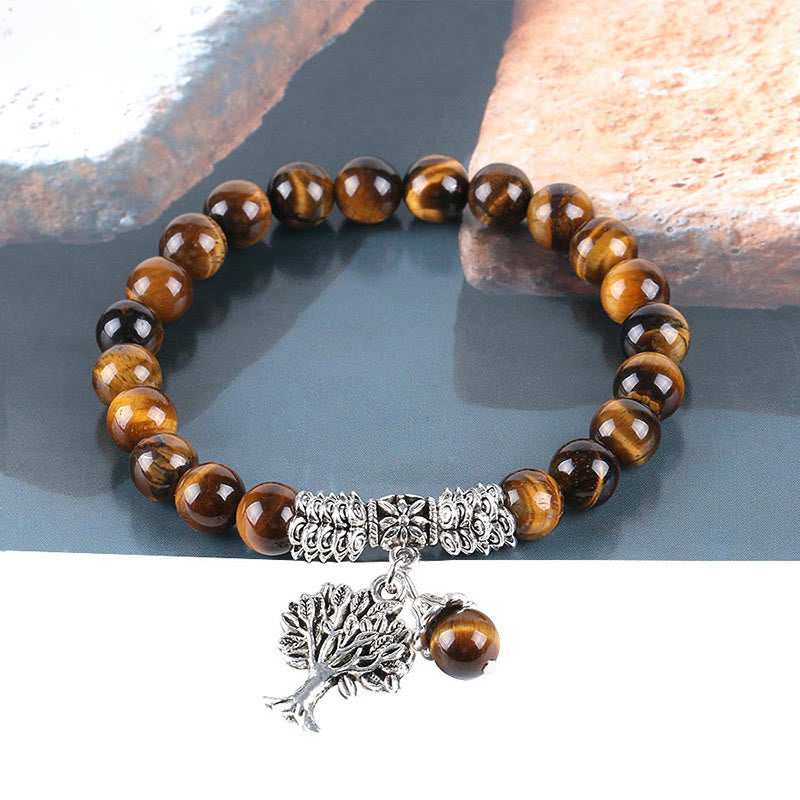KarmaRipple's Authentic Gemstone Tree of Life Fortunate Talisman Stretch Bracelet p27