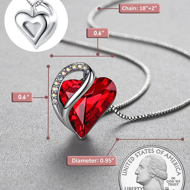 KarmaRipple's Buddhastoneshop Love Heart Birthstone Balancing Energy Pendant Necklace ( p3