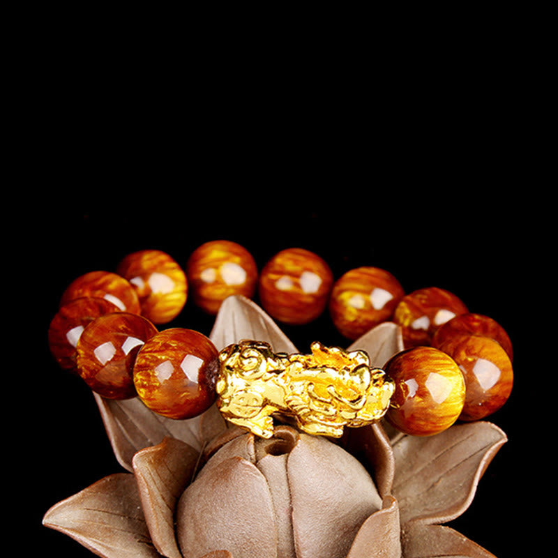 KarmaRipple's Fortunate Golden Tiger Eye Abundant Pixiu Bracelet p3