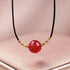12mm Red Agate Necklace