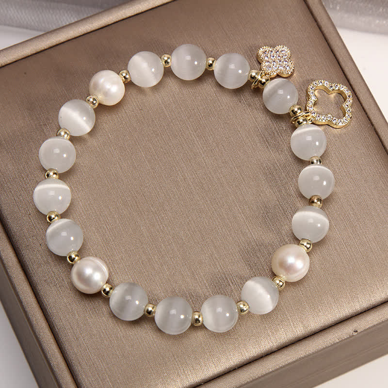 KarmaRipple's Cat's Eye Lovely Cat Pattern Pearl Love Talisman Bracelet p10