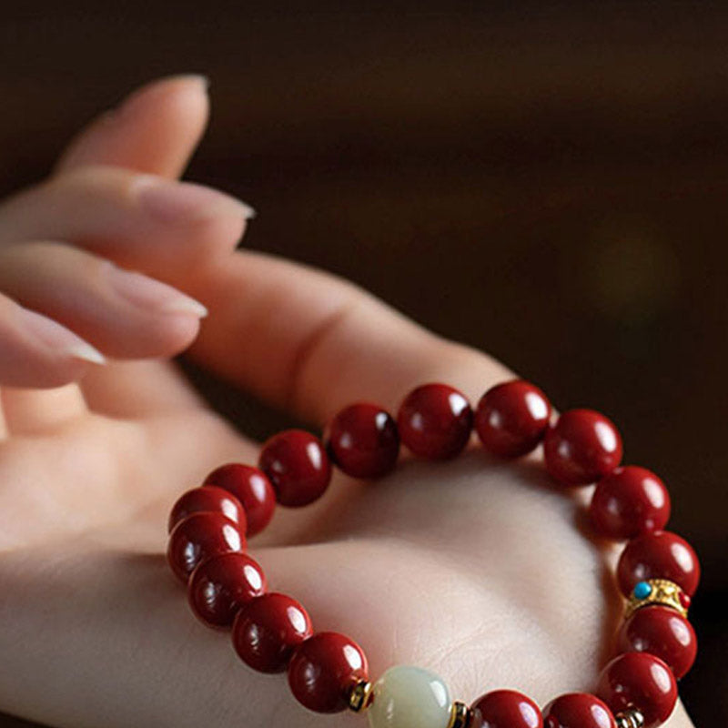 KarmaRipple's Cinnabar Jade Balancing Protection Talisman Bracelet p6