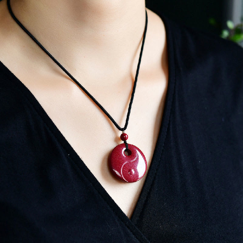 KarmaRipple's Laughing Buddha Yin Yang Chinese Zodiac Gourd Authentic Cinnabar Blessing Pendant Necklace p14