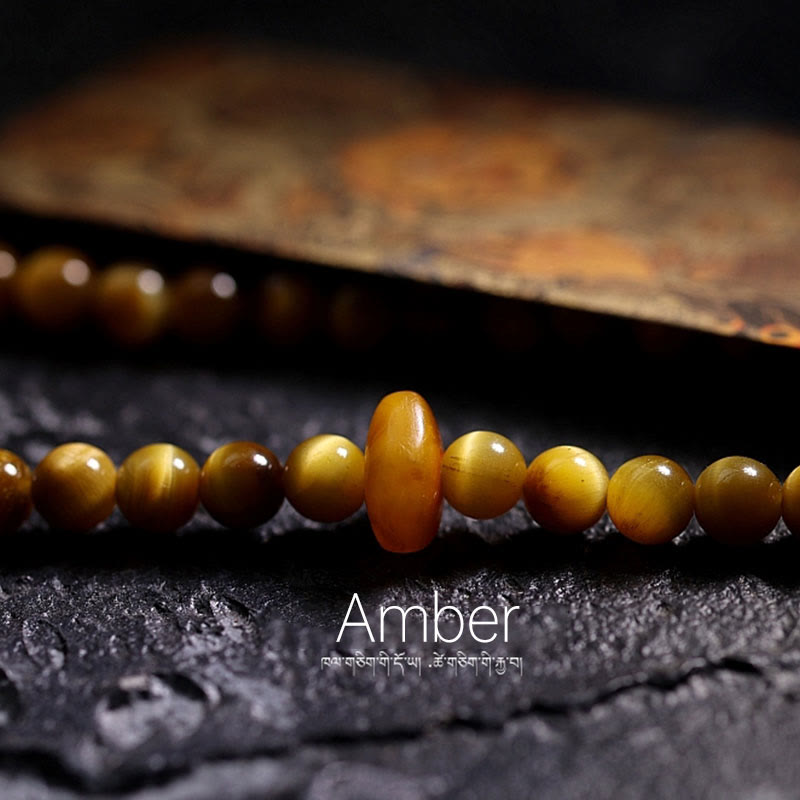 KarmaRipple's 108 Mala Beadwork Authentic Tiger Eye Bronze Dorje Protection Tassel Bracelet p19