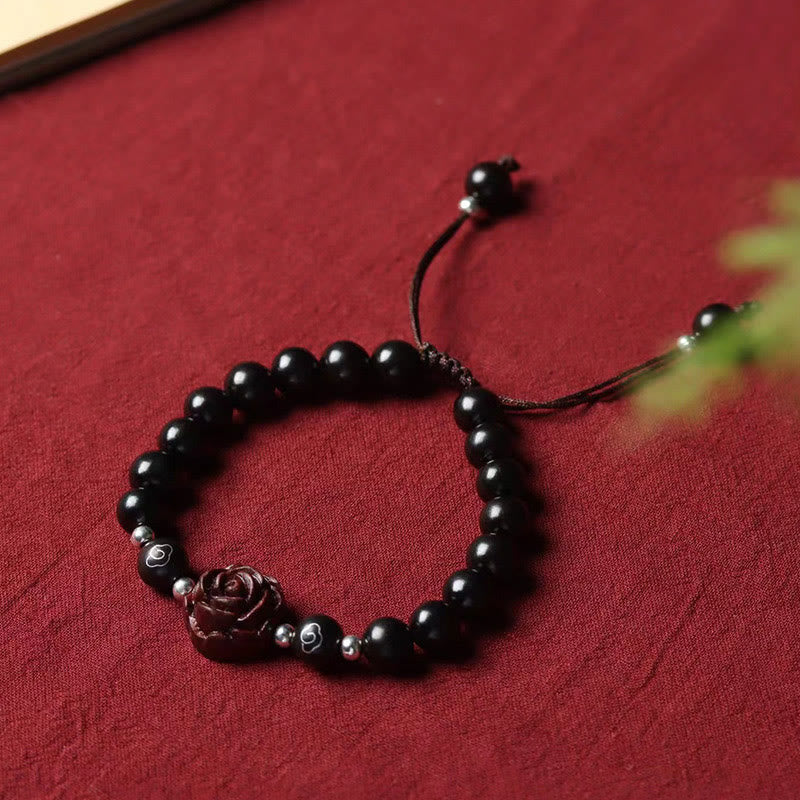 KarmaRipple's Small Leaf Red Sandalwood Sooth Bracelet p1