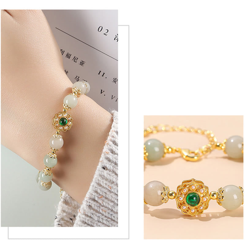 KarmaRipple's Authentic Jade Prosperity Bead Chain Bracelet p9