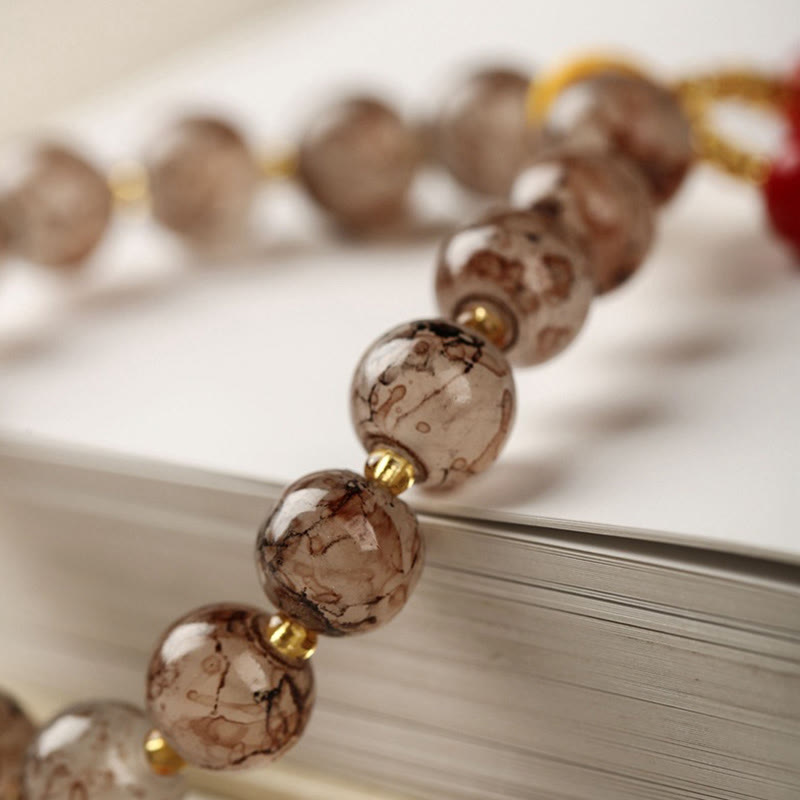 KarmaRipple's Liuli Glass Bead Blessing Balance Bracelet p9
