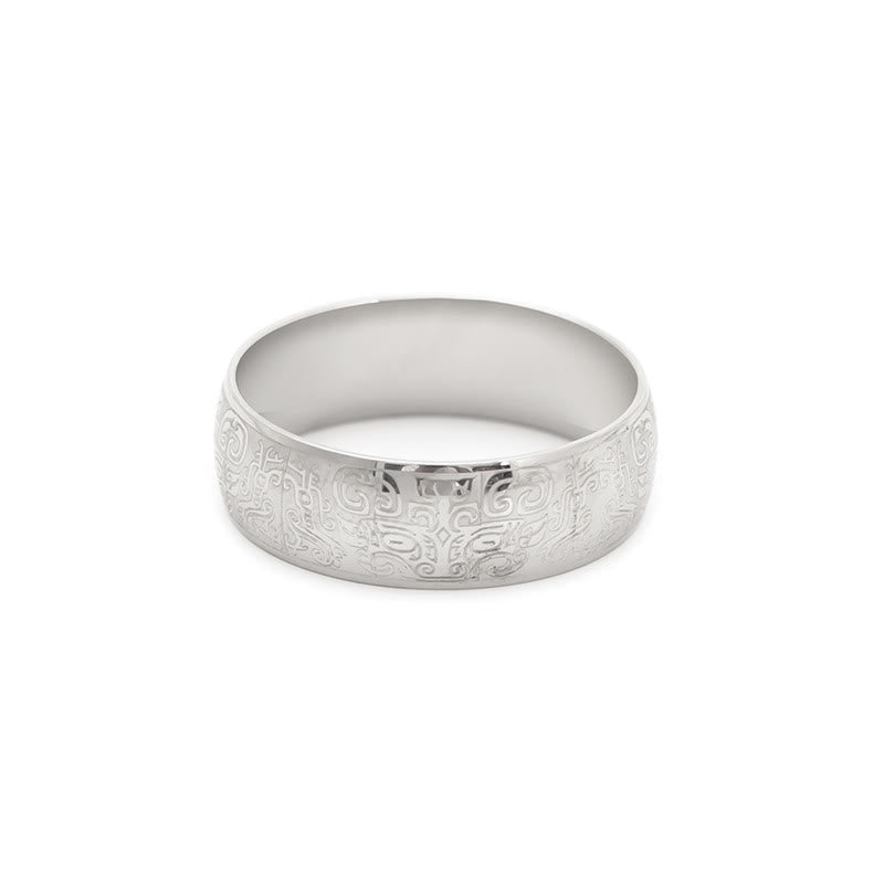 KarmaRipple's Fortunate Mythological Creature Taotie Wealth Titanium Steel Ring p11