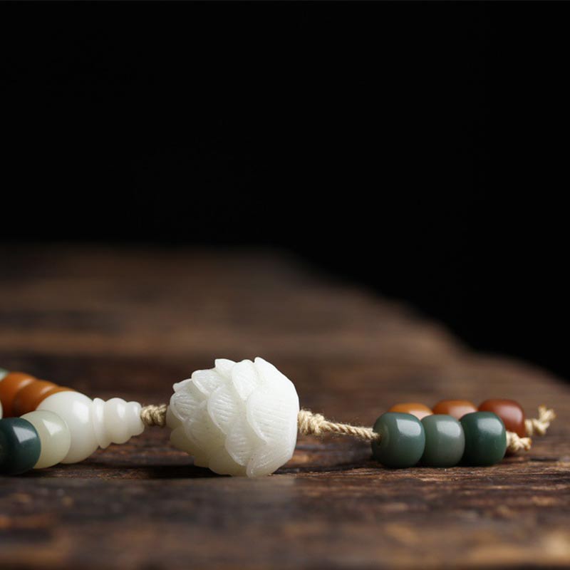 KarmaRipple's Bodhi Lotus Mala Balance Pendant Bracelet p6
