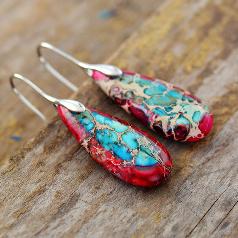 KarmaRipple's Emperor Stone Gemstone Happiness Earrings p6