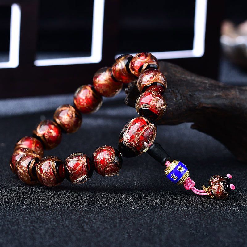 KarmaRipple's Tibetan Dragon Vein Agate Balancing Bracelet p12