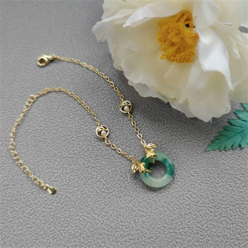 KarmaRipple's Cyan Jade Koi Fish Balancing Balance Bracelet p9