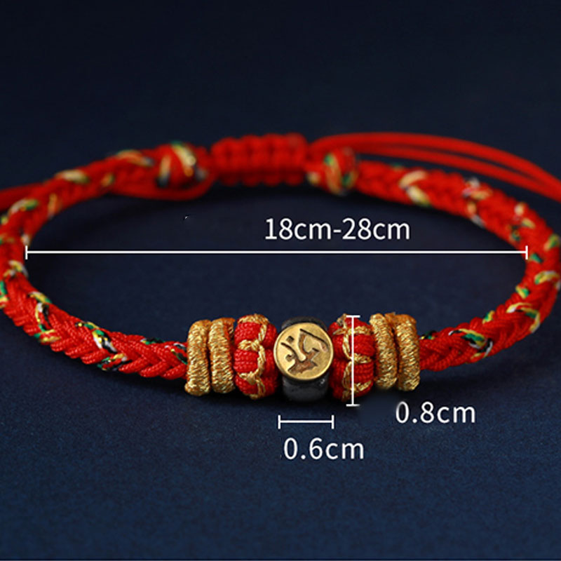 KarmaRipple's Chinese Zodiac Natal Buddha Silver Fortune Woven String Bracelet p15