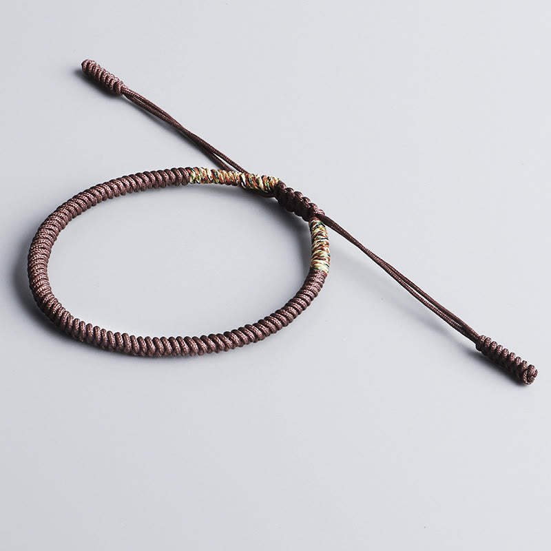 KarmaRipple's 3Pcs Tibetan Handmade Multicolored Fortune King Kong Weave Auspiciousness Bracelet p5