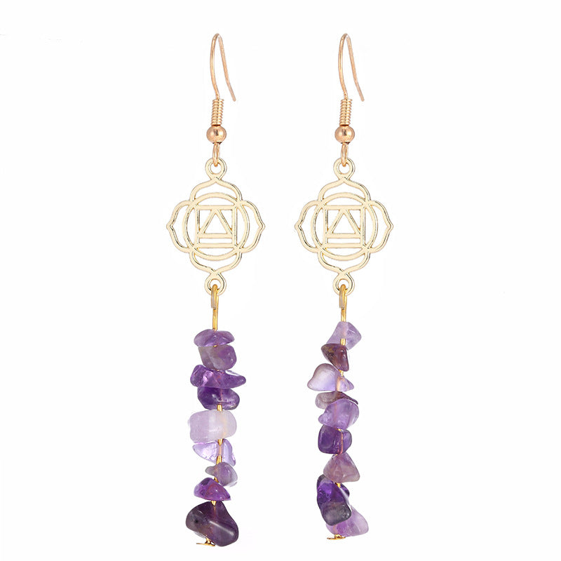 KarmaRipple's Balancing Crystals Zen Cairn Confidence Earrings ( p35