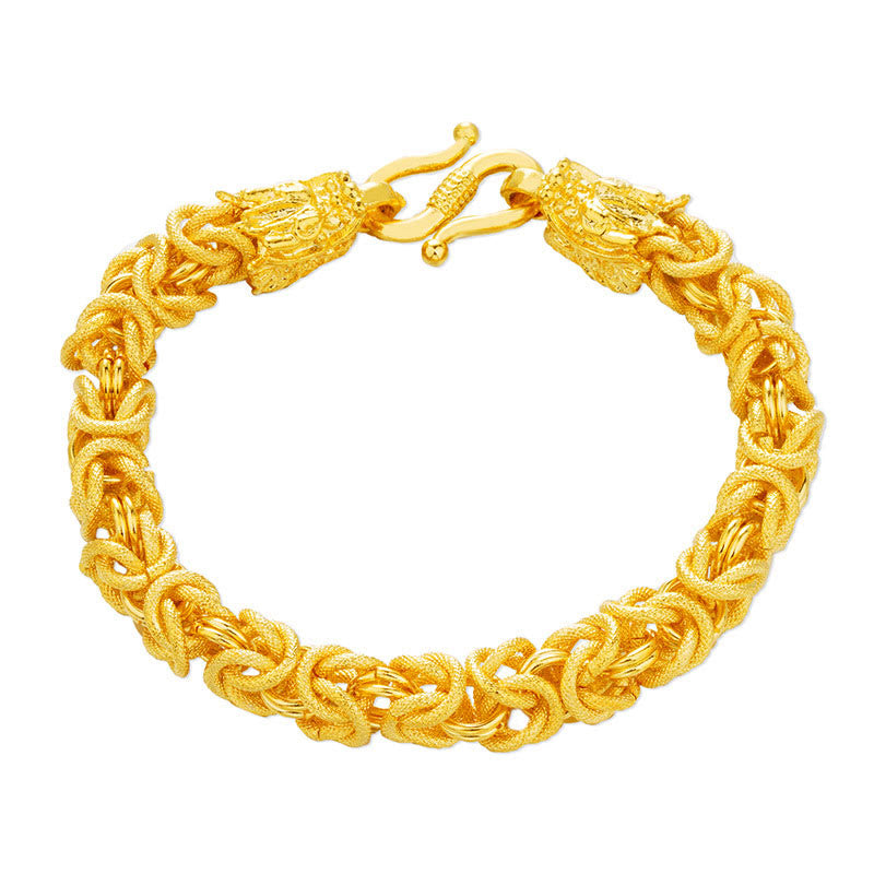 KarmaRipple's 24k Gold Plated Double Headed Dragon Protection Bracelet p8
