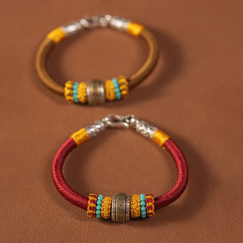 KarmaRipple's Handmade Tibetan Amulet King Kong Weave Fortune Protection Woven Bracelet p4