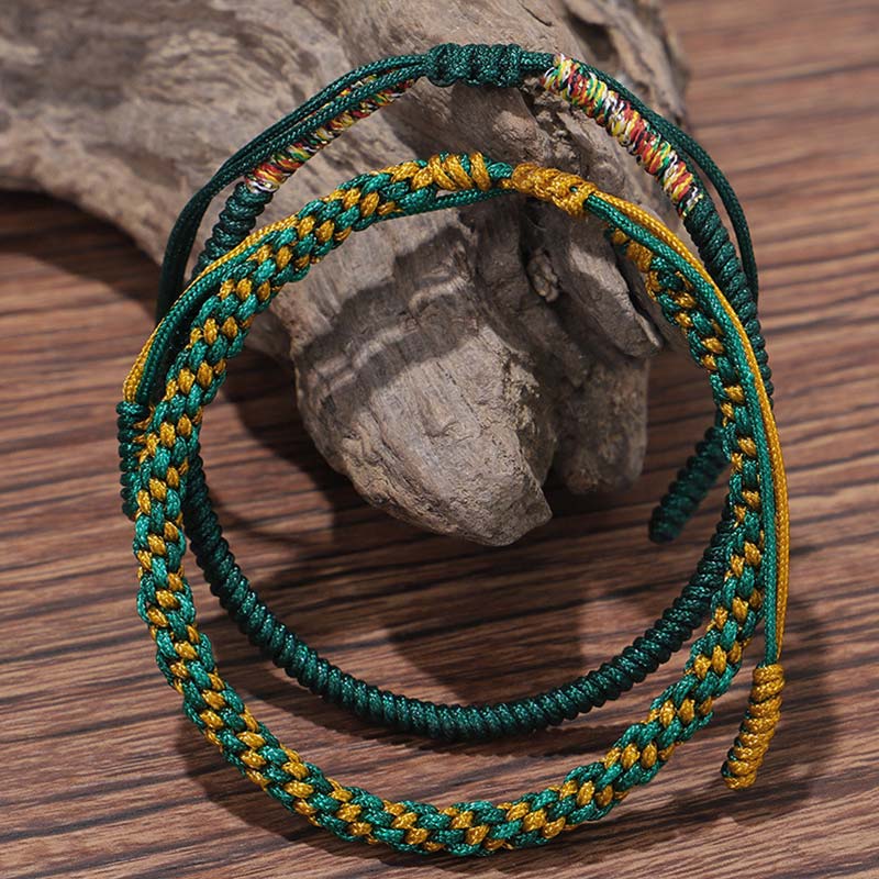 KarmaRipple's 3 PCS Tibetan Bronze Beadwork Balancing Protection Fortune Bracelet Set p11
