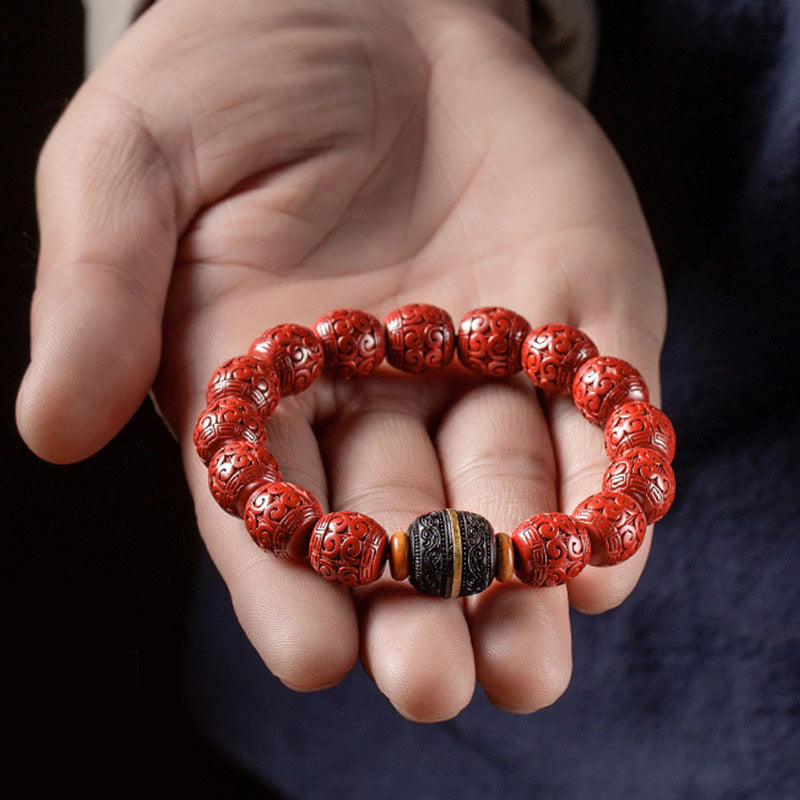 KarmaRipple's Authentic Cinnabar Ebony Calm Blessing Bracelet p5