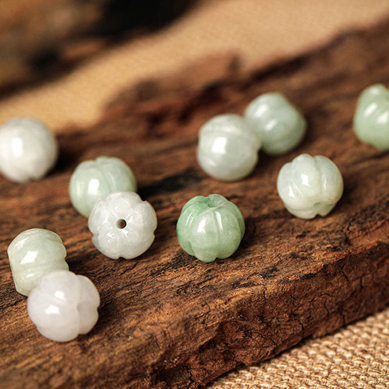 KarmaRipple's Ivory Jade Peace Buckle Pumpkin Bead Fortune Blessing Woven Bracelet p8