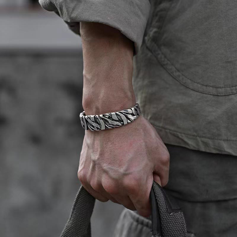 KarmaRipple's Retro Line Texture Balancing Cuff Bracelet Bangle p8
