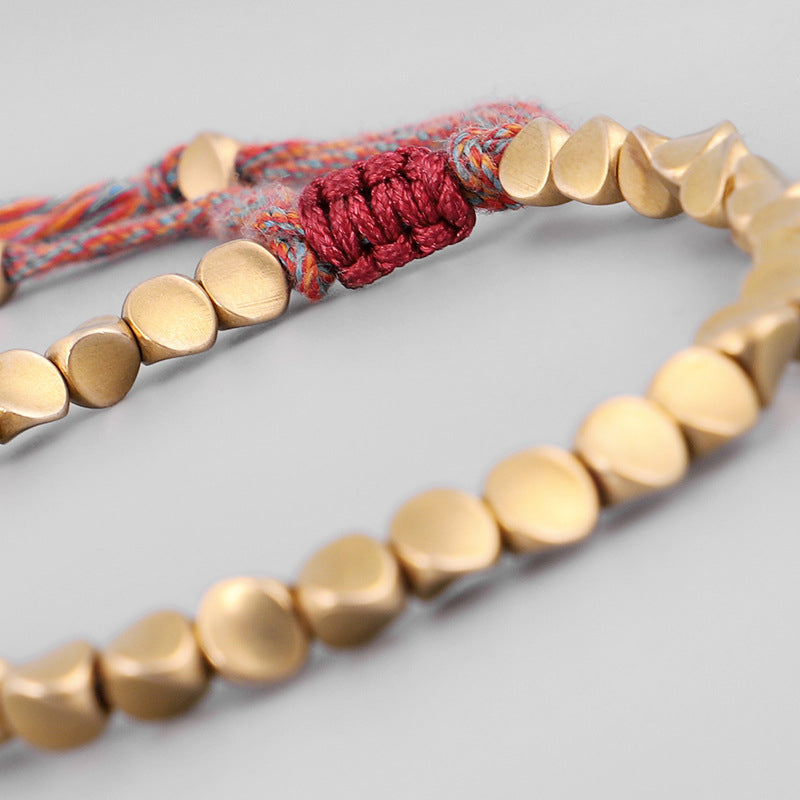 KarmaRipple's Tibetan Bronze Beadwork Balancing Fortune Bracelet p11