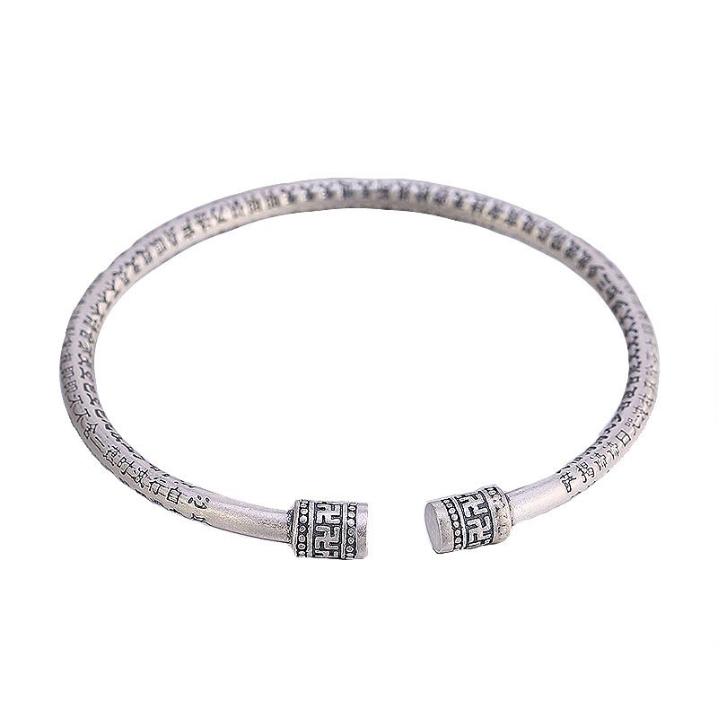 KarmaRipple's Tibetan Heart Sutra Ivory Bronze Fortune Bracelet p5