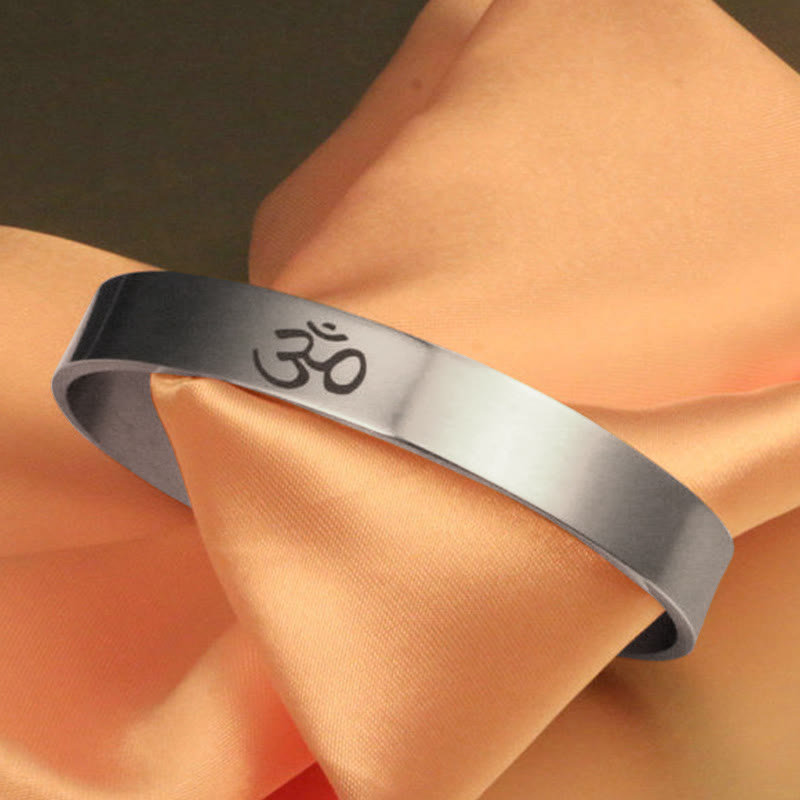 KarmaRipple's Tibetan OM Symbol Mindfulness Cuff Bracelet Bangle p9