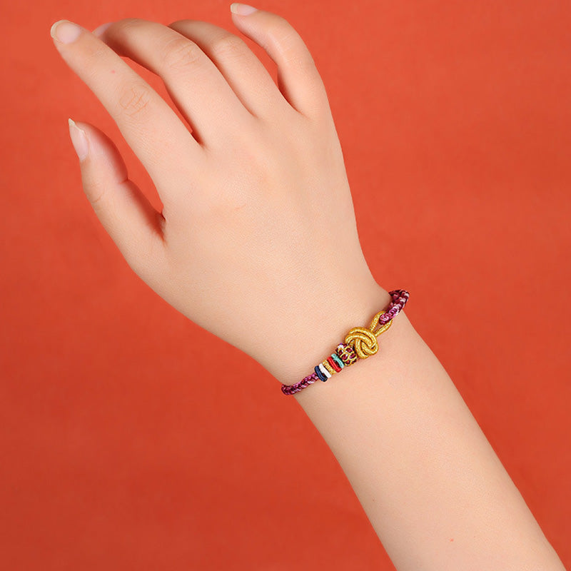 KarmaRipple's Handmade Dunhuang Colorful Rope Protection Braid String Bracelet p14