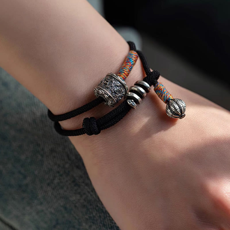 KarmaRipple's Tibetan Om Mani Padme Hum Carved Amulet Double Wrap Bracelet p11