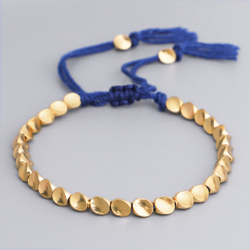 KarmaRipple's Tibetan Bronze Beadwork Balancing Fortune Bracelet p18